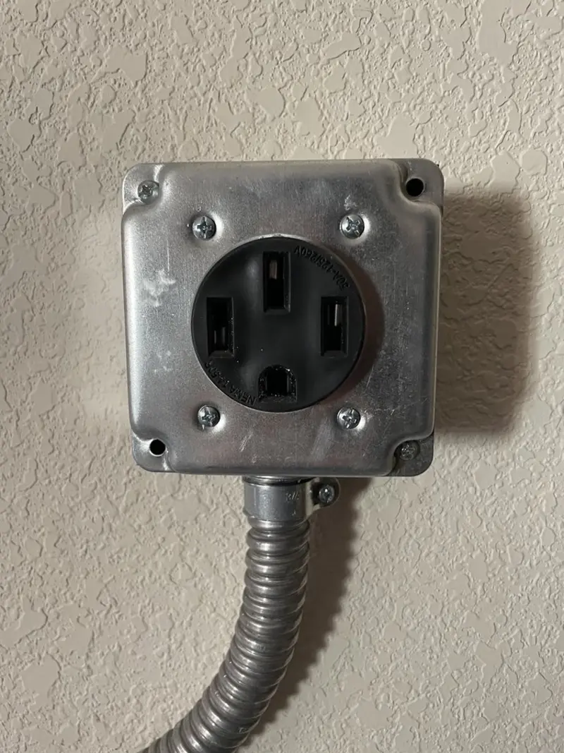 NEMA 14-50 outlet installed for Smart Home Electrical in Sherman